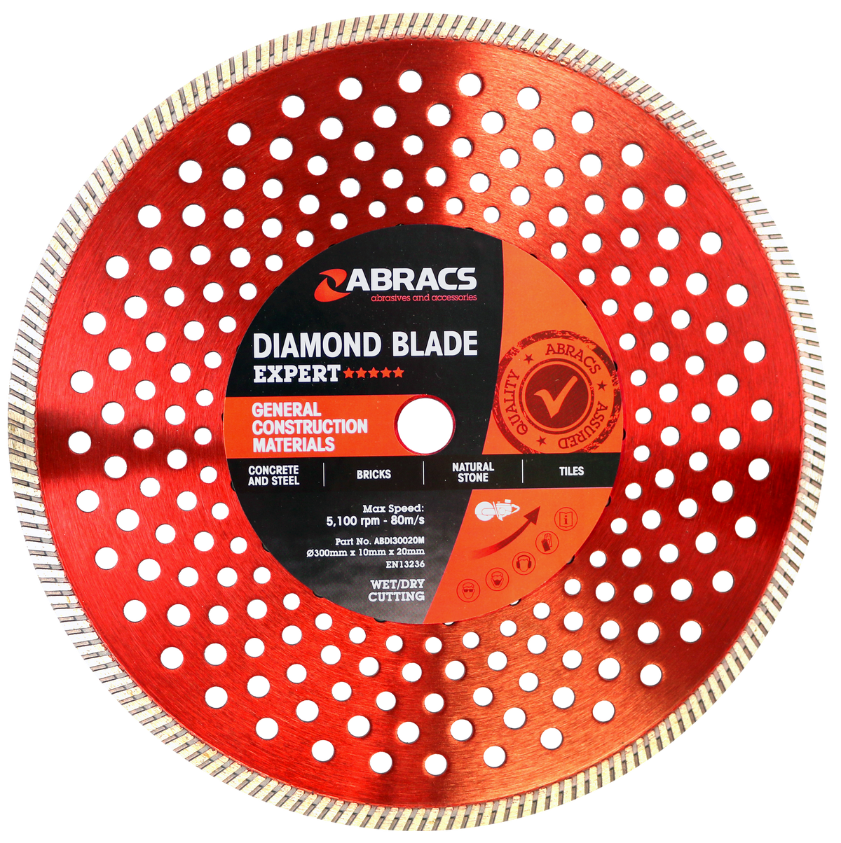 Abracs Diamond Blade  300mm x 10mm x 20mm GCM - expert