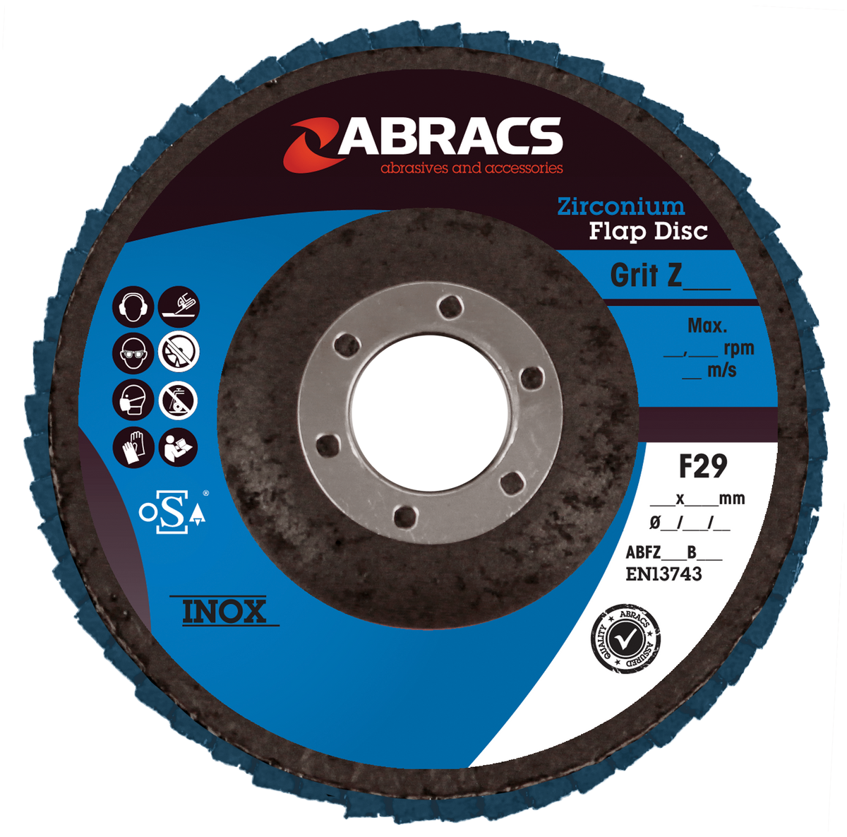 Abracs Zirconium Flap Disc 115mm x 120g