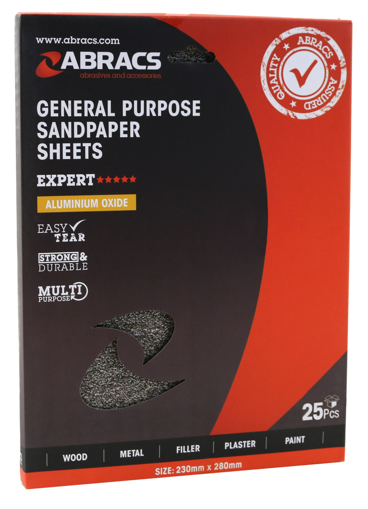 Abracs Sandpaper Sheet 230mm x 280mm x 220g