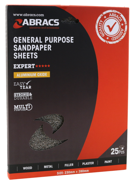 Abracs Sandpaper Sheet 230mm x 280mm x 220g