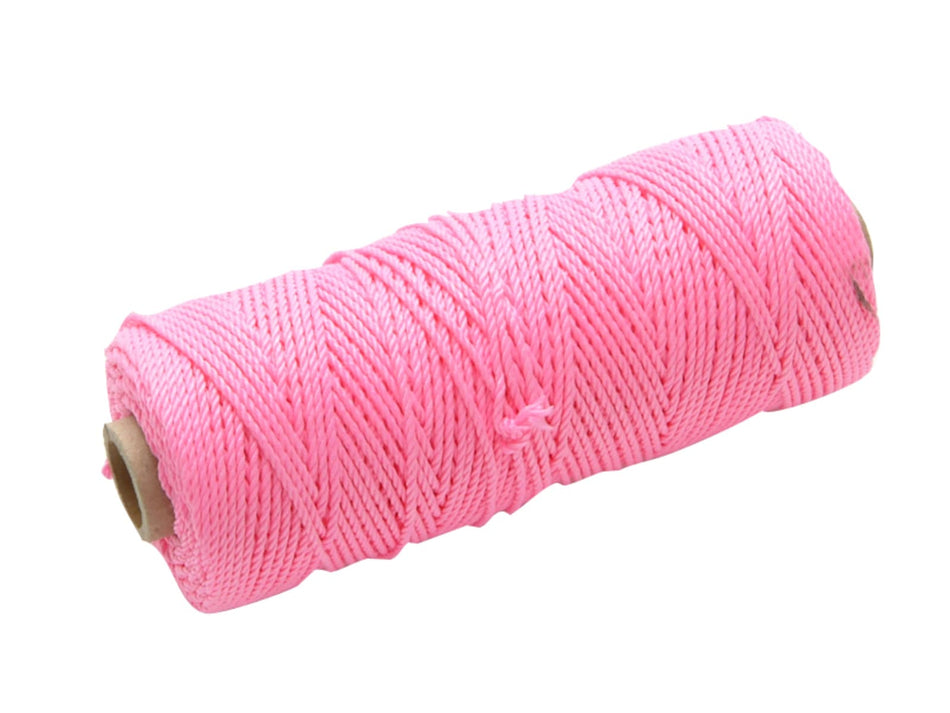 Hi-Vis Nylon Brick Line 100m (330ft) Pink
