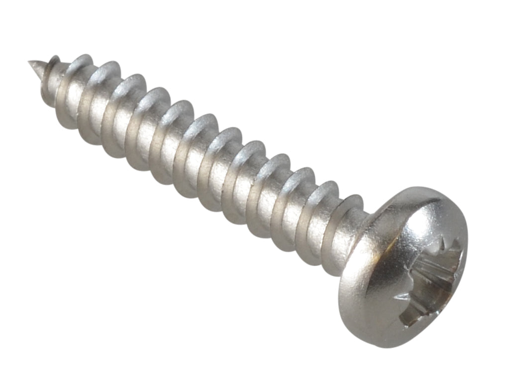 Self-Tapping Screw Pozi Compatible Pan Head SS 3/4in x 6