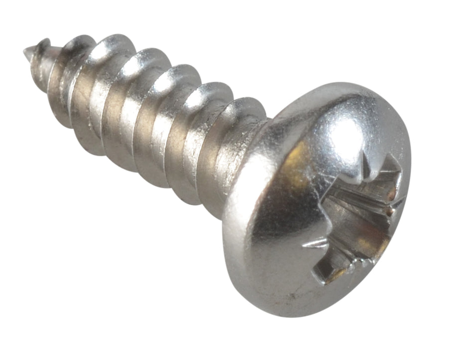 Self-Tapping Screw Pozi Compatible Pan Head SS 1/2in x 8