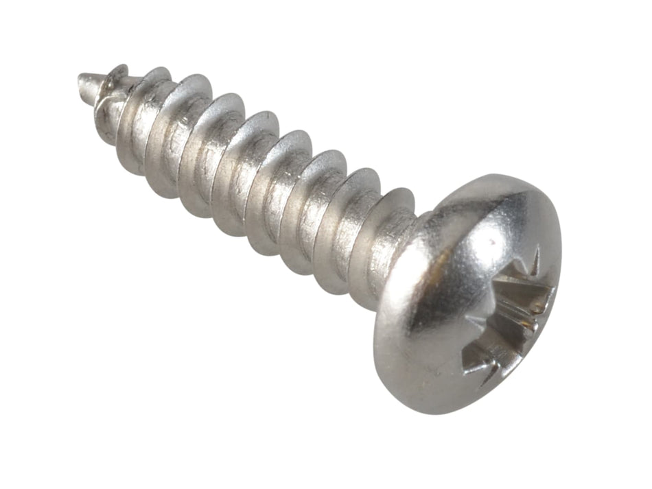 Self-Tapping Screw Pozi Compatible Pan Head SS 5/8in x 8 ForgePack 35