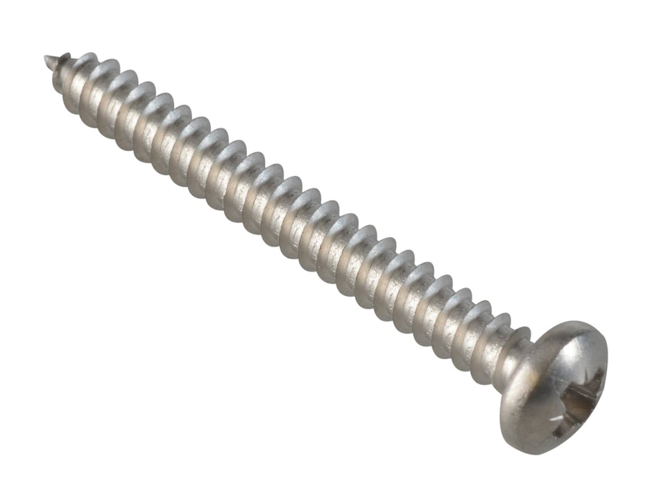 Self-Tapping Screw Pozi Compatible Pan Head SS 1.1/2in x 8 ForgePack 15