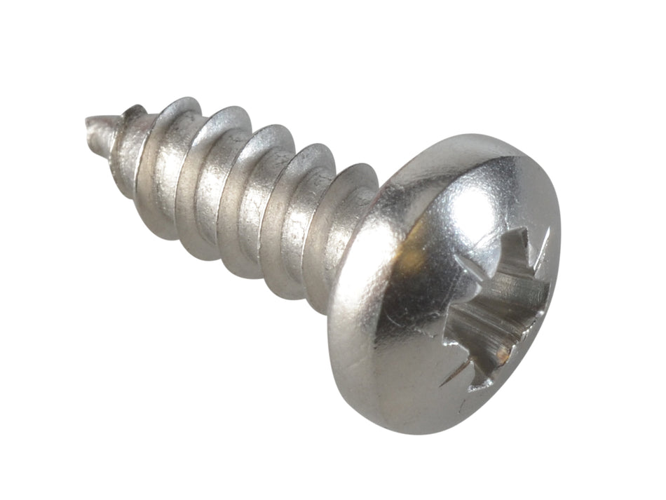 Self-Tapping Screw Pozi Compatible Pan Head SS 1.1/2in x 10