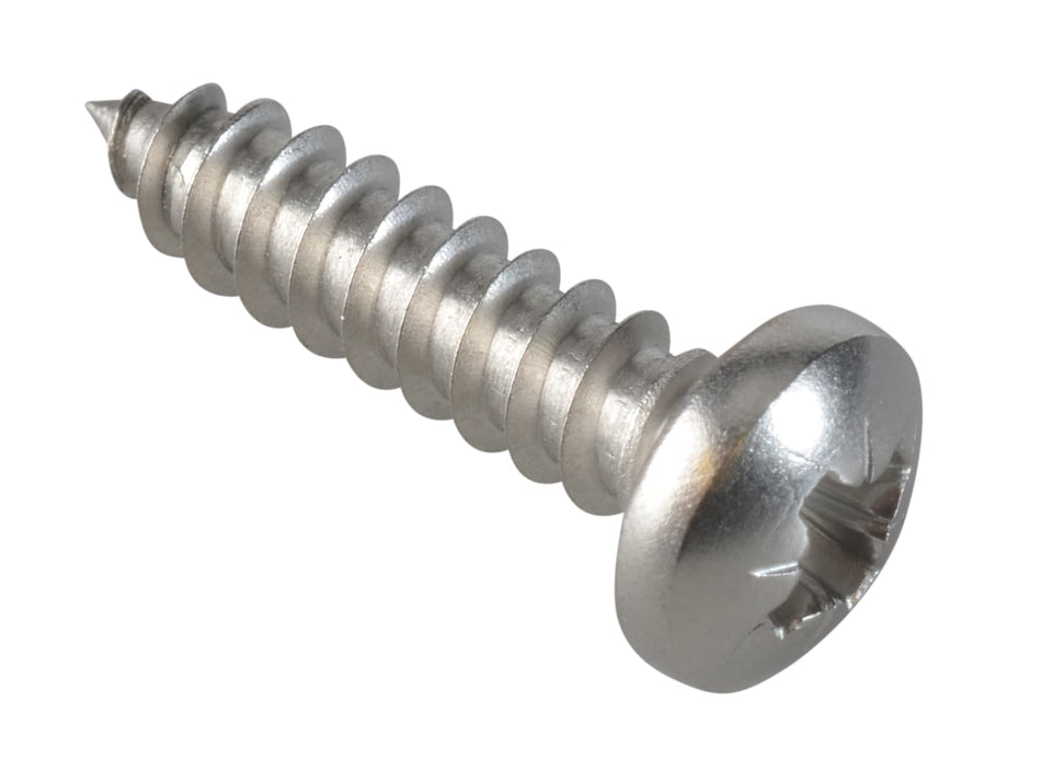 Self-Tapping Screw Pozi Compatible Pan Head SS 3/4in x 10 ForgePack 20