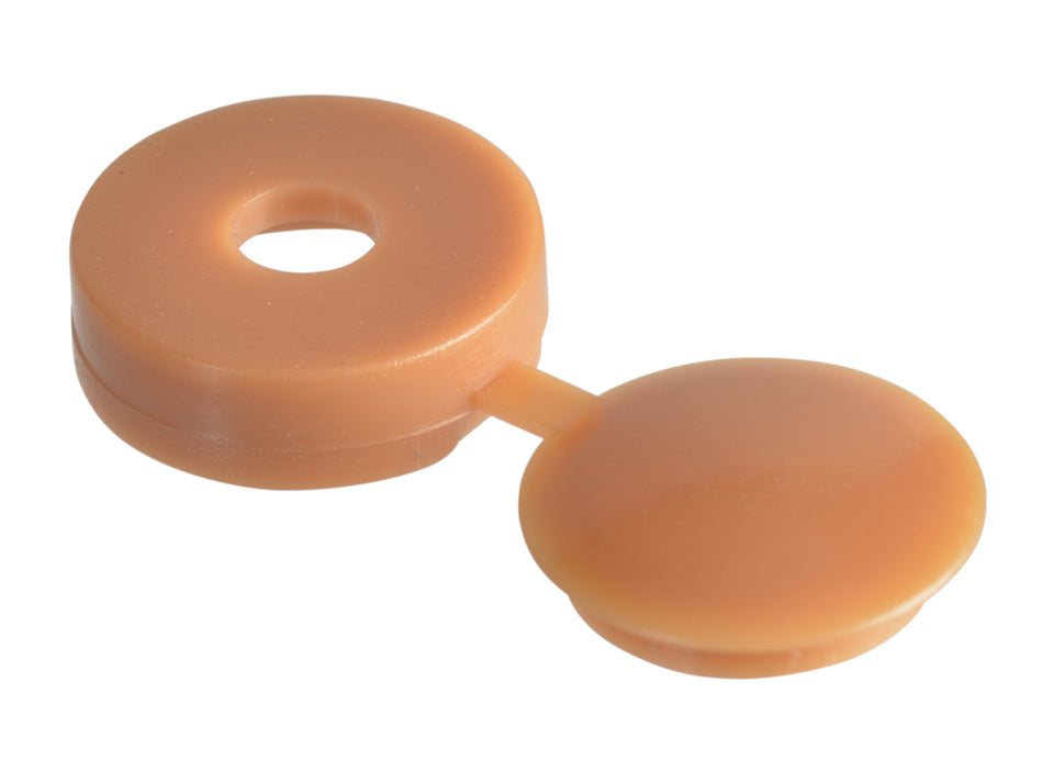 Hinged Cover Cap Light Brown No. 6-8
