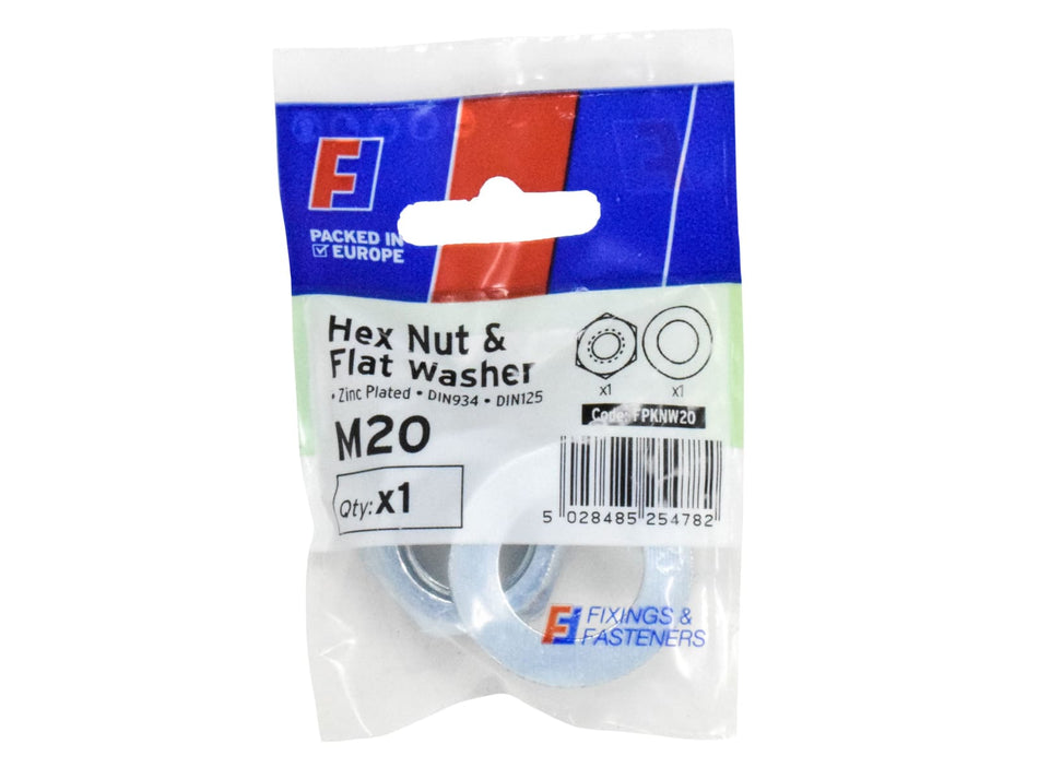 Nut & Washer M20 ForgePack 1