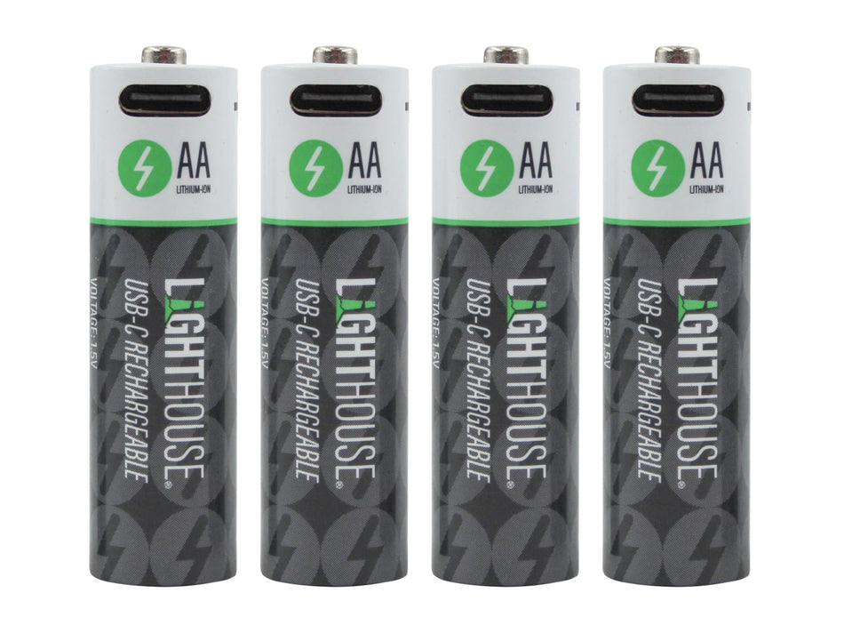AA USB-C Rechargeable Li-ion Battery Pack of 4