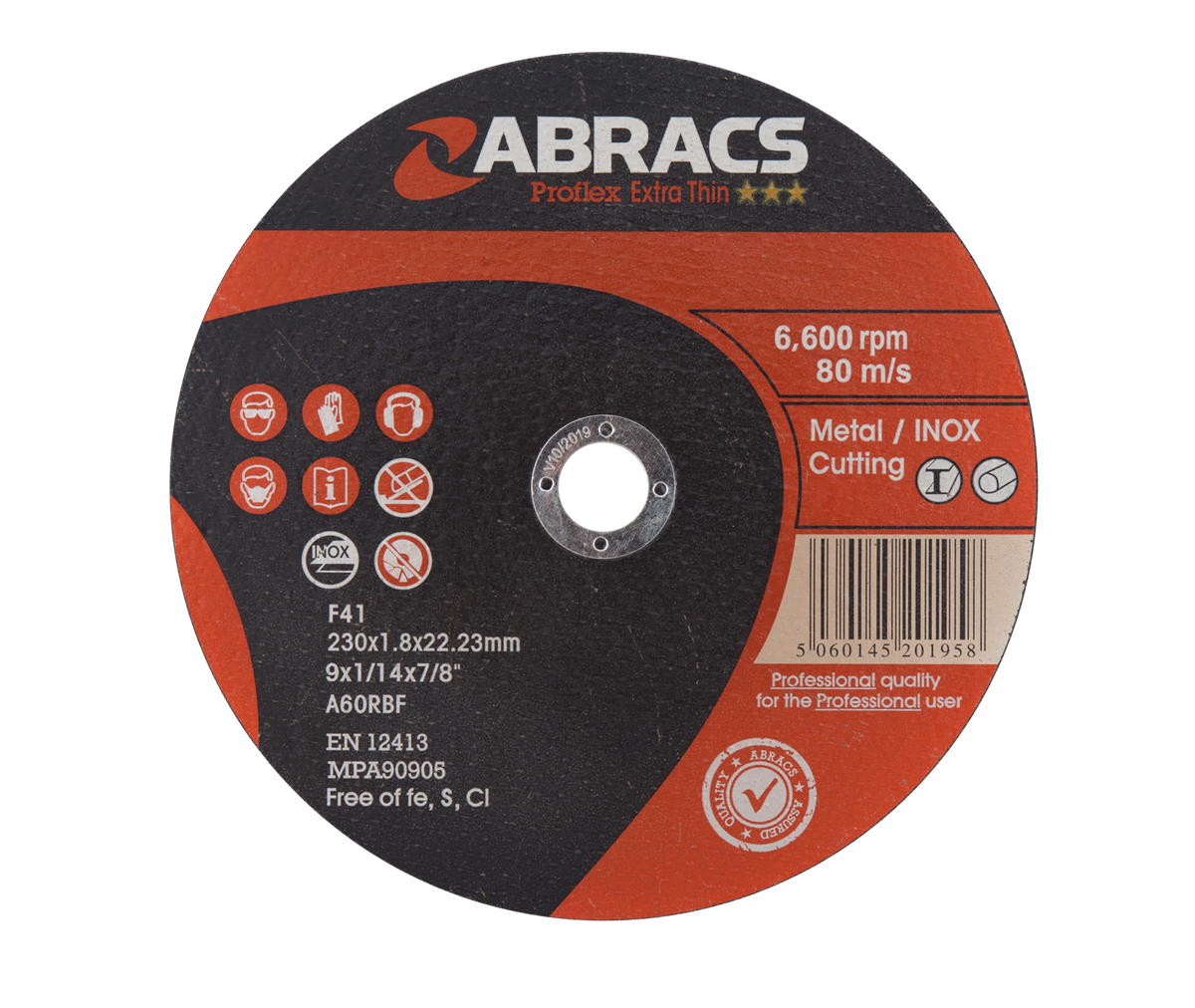Abracs Proflex Extra Thin Cutting Disc 230mm x 1.8mm INOX