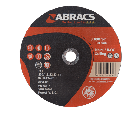 Abracs Proflex Extra Thin Cutting Disc 230mm x 1.8mm INOX