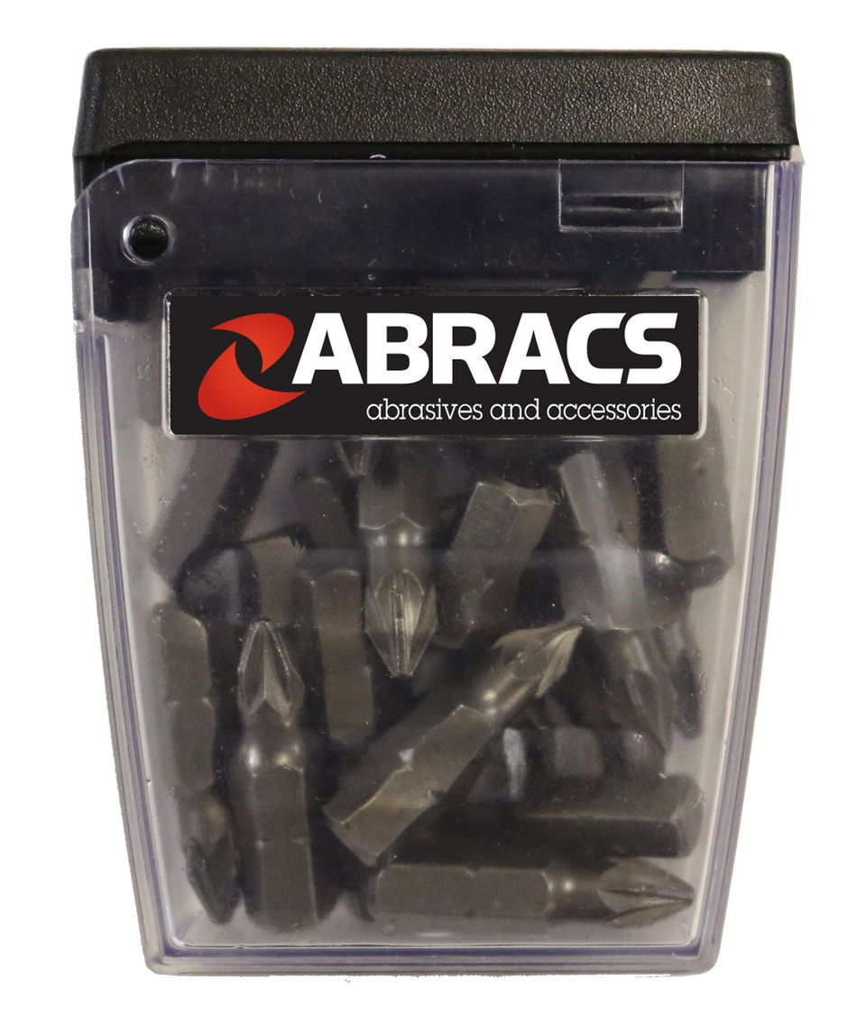 Abracs 25mm PZ2 Screwdriver Bit (25pc pack)