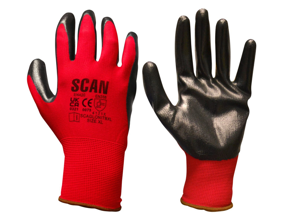 Nitrile Coated Knitted Gloves - M (Size 8)