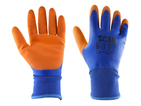 Thermal Waterproof Latex Coated Gloves - L (Size 9)
