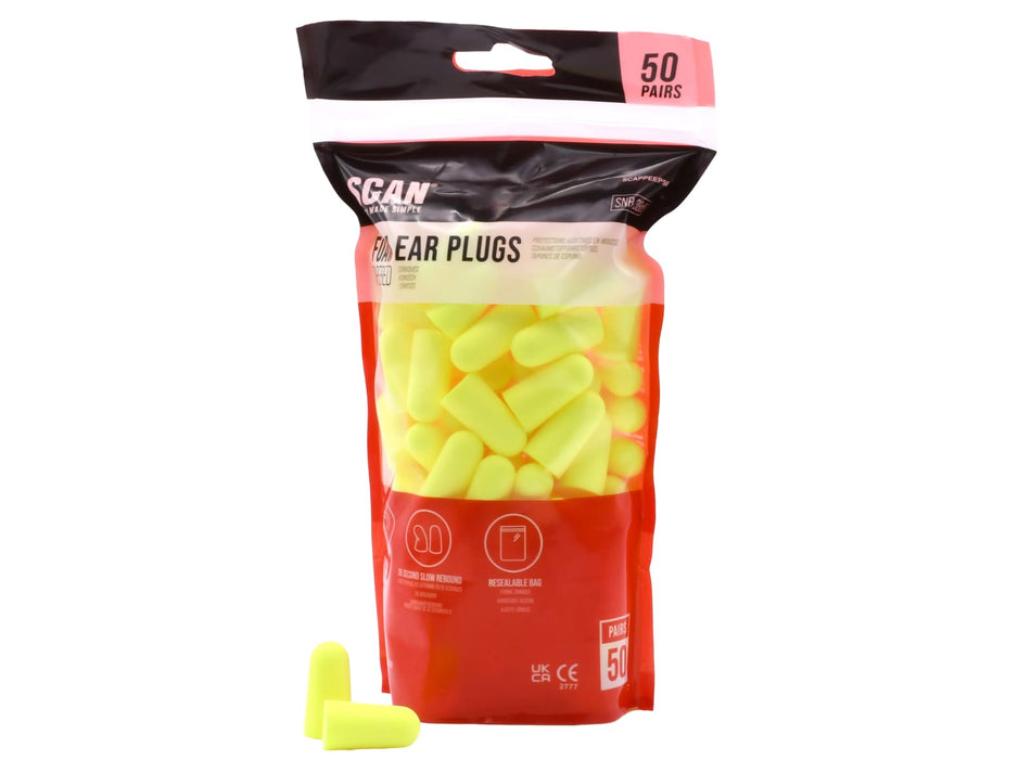 Foam Ear Plugs - 50 Pairs