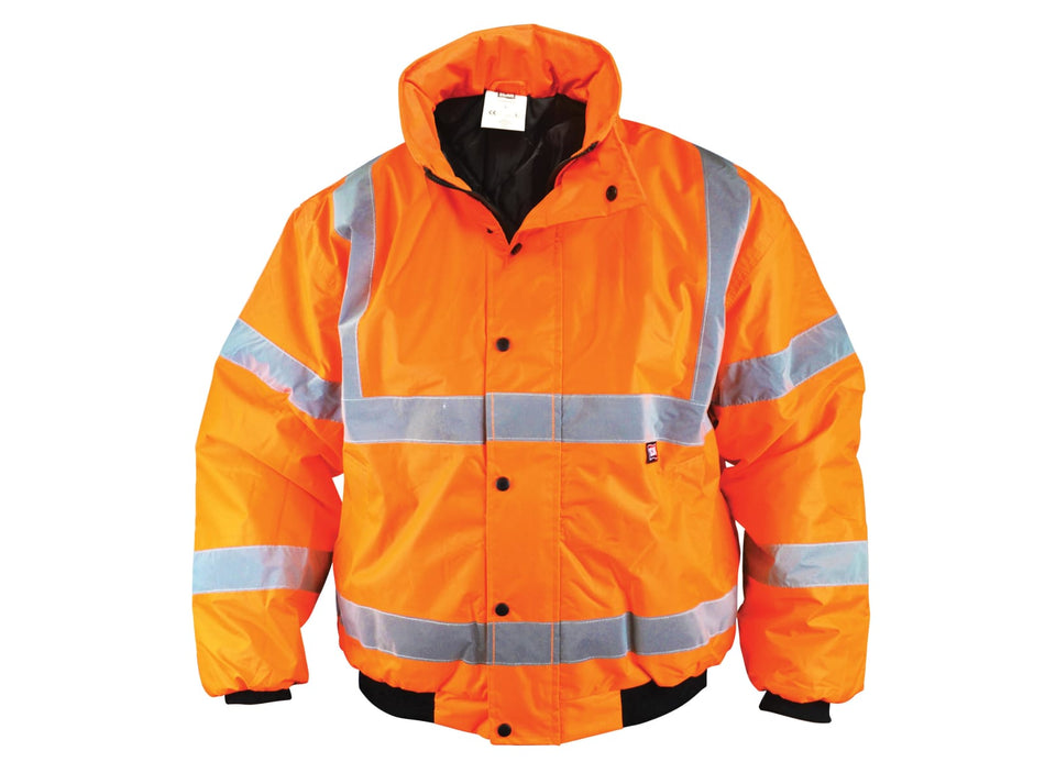 Hi-Vis Bomber Jacket Orange - M (41in)