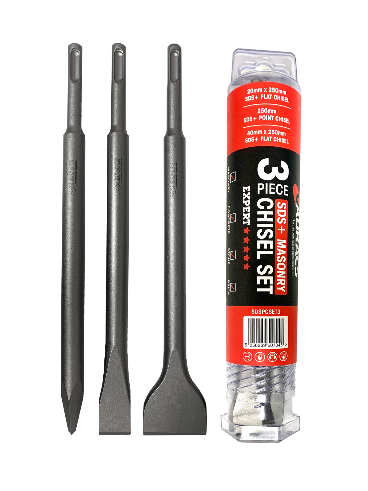 3pc SDS+ Masonry Chisel Set