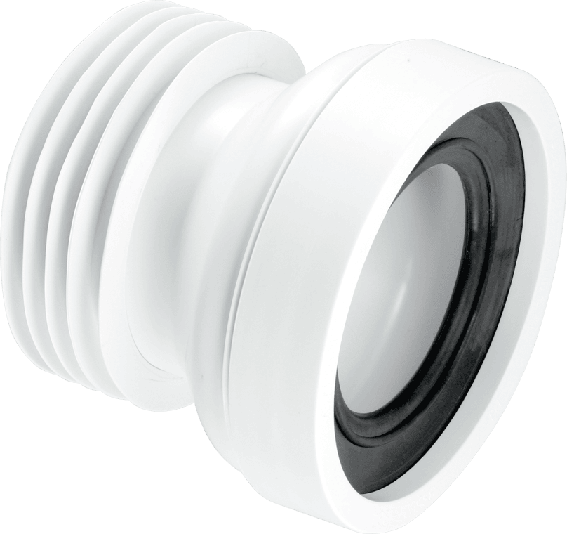 McAlpine Straight Rigid WC Pan Connector (WC-CON1)