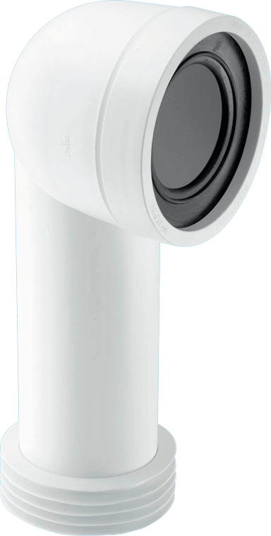 McAlpine 90° Adjustable Length Rigid WC Pan Connector (WC-CON8)